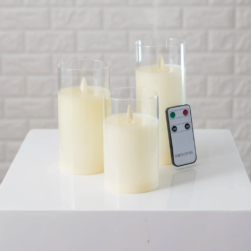 Set of 3 Moving Flameless Candle
