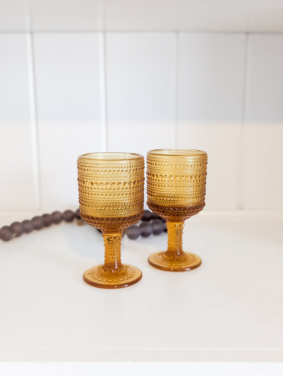 Amber Wine Glass The Nutmeg Home