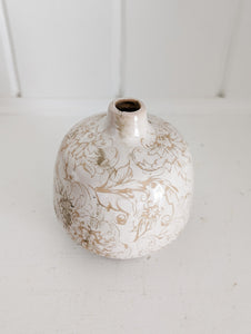 Inspired Vintage Cream Bud Vase