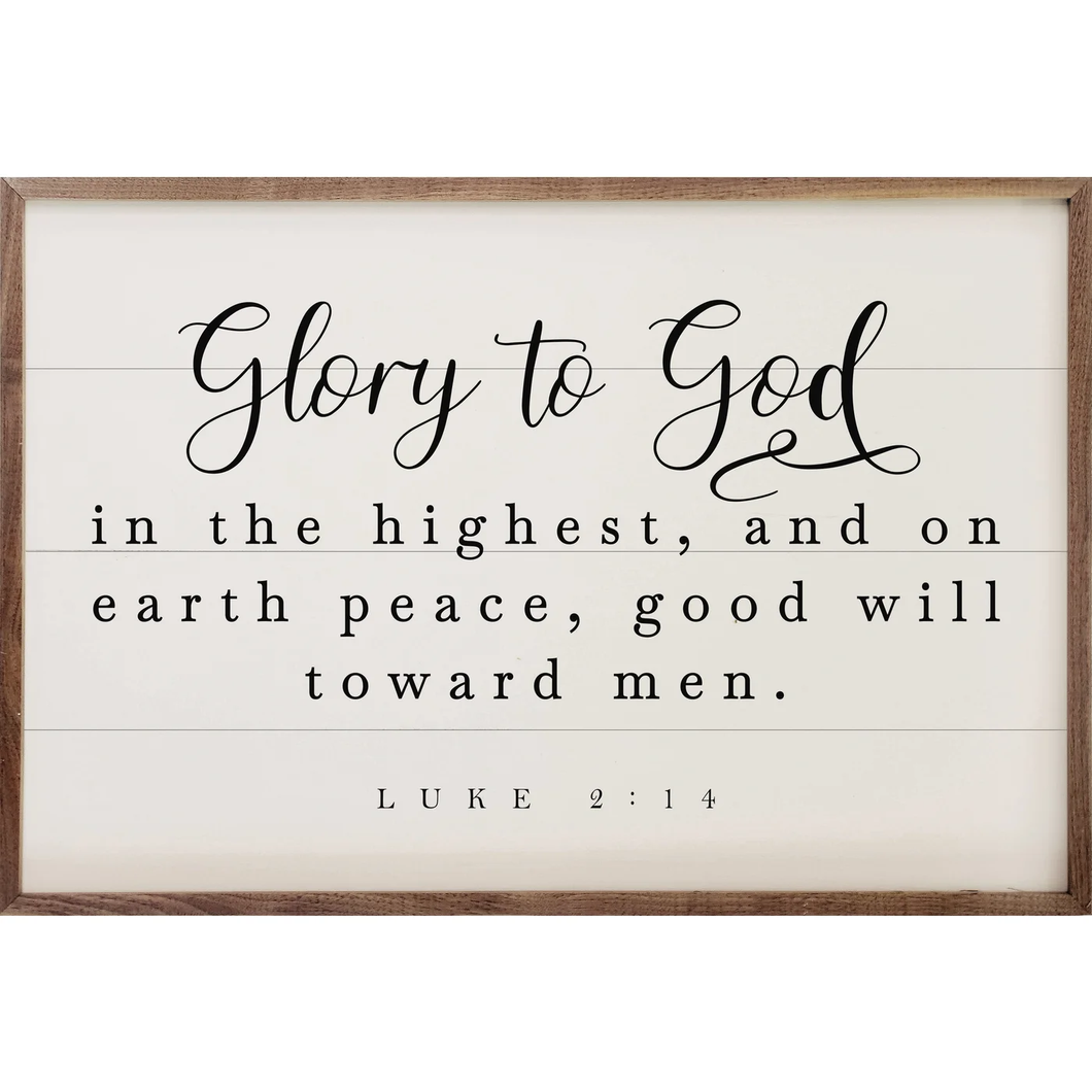 Glory To God - Wood Sign