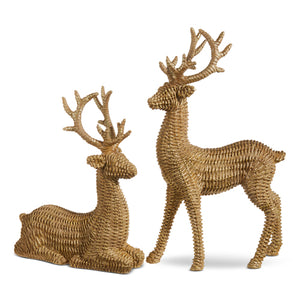 Basketweave Deer Set