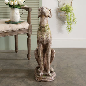 Mossy Greyhound Statue