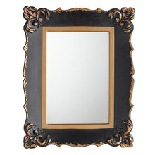 Load image into Gallery viewer, Ornate Black &amp; Gold Mirror
