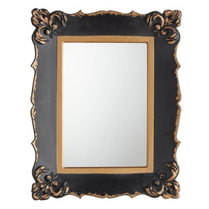 Ornate Black & Gold Mirror