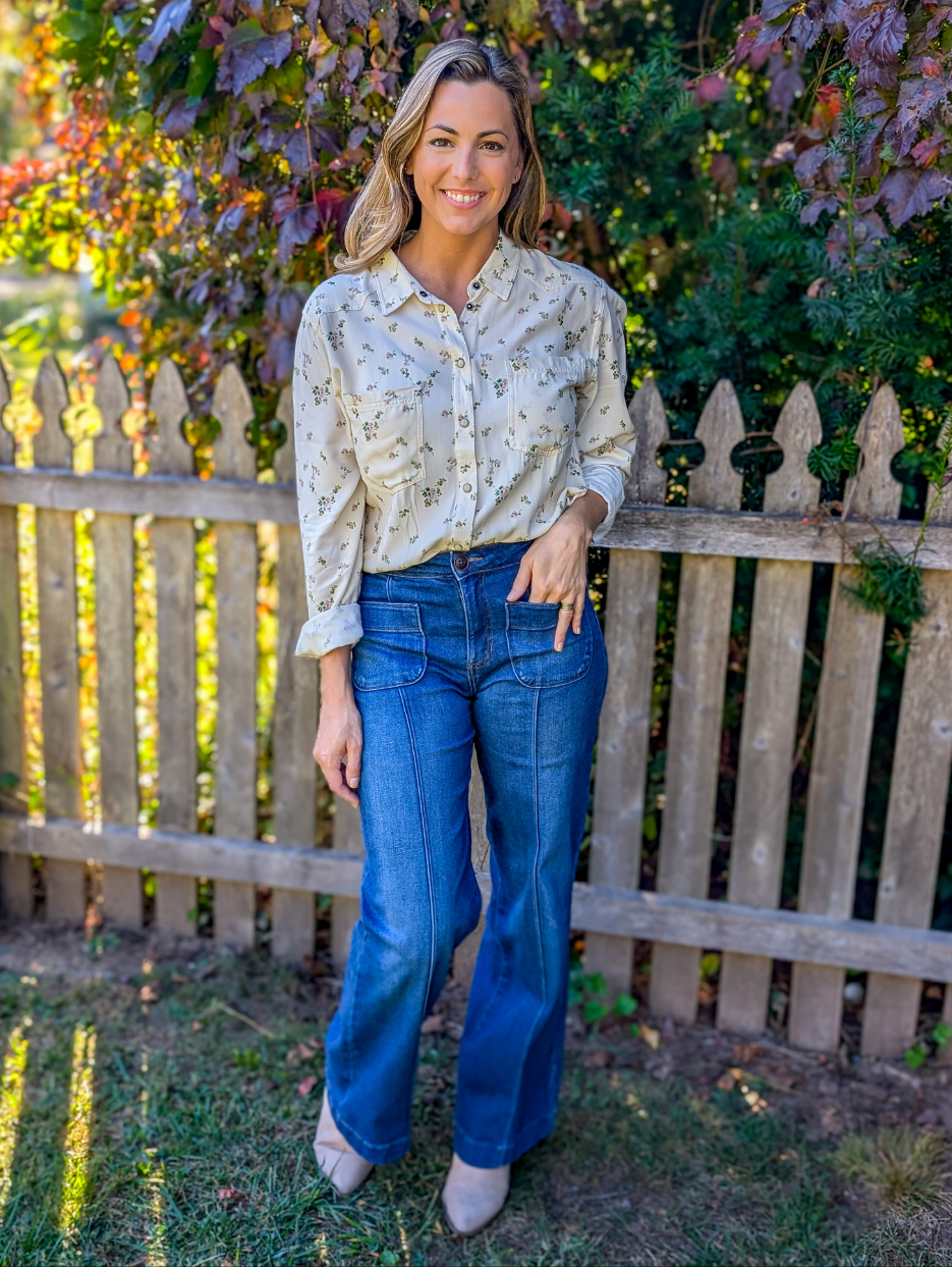 Floral Button Up