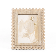 Load image into Gallery viewer, Natural Wood Scalloped Picture Frame
