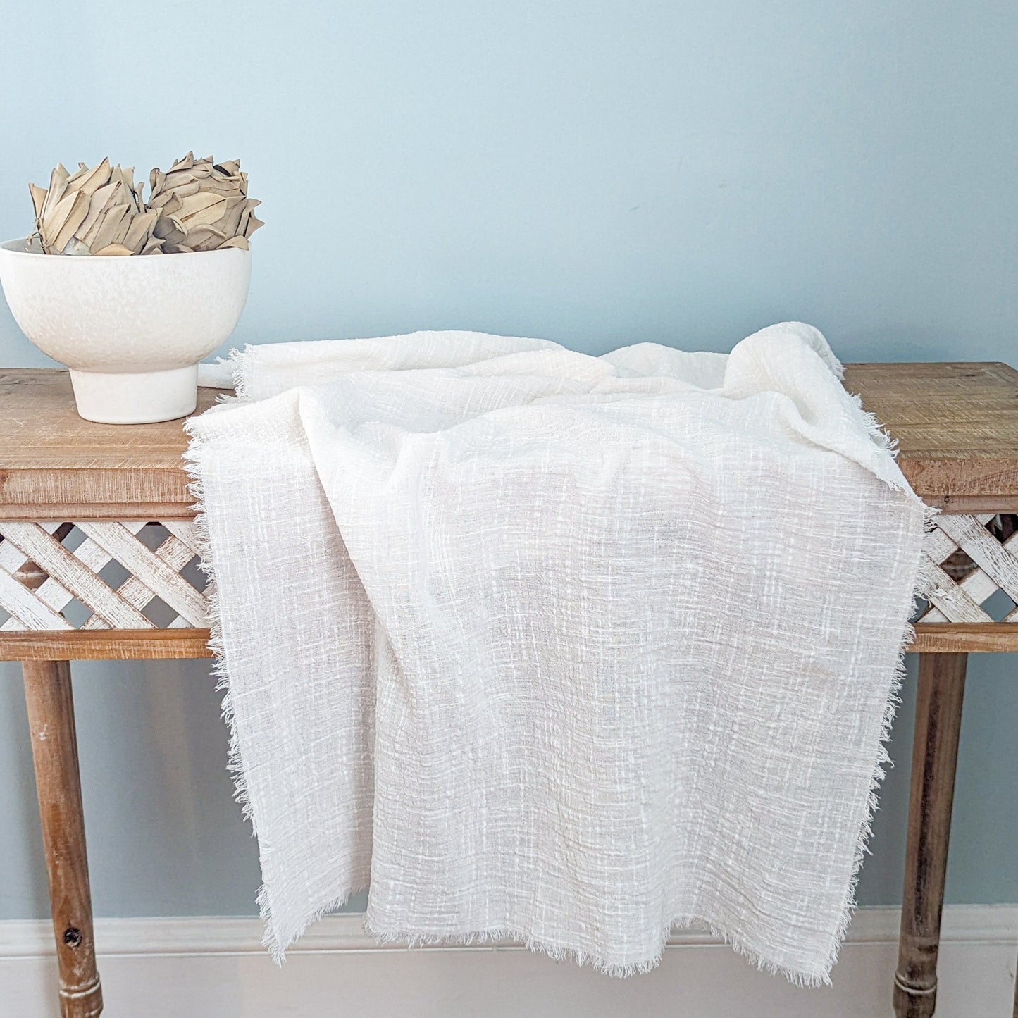 White Gauze Table Runner