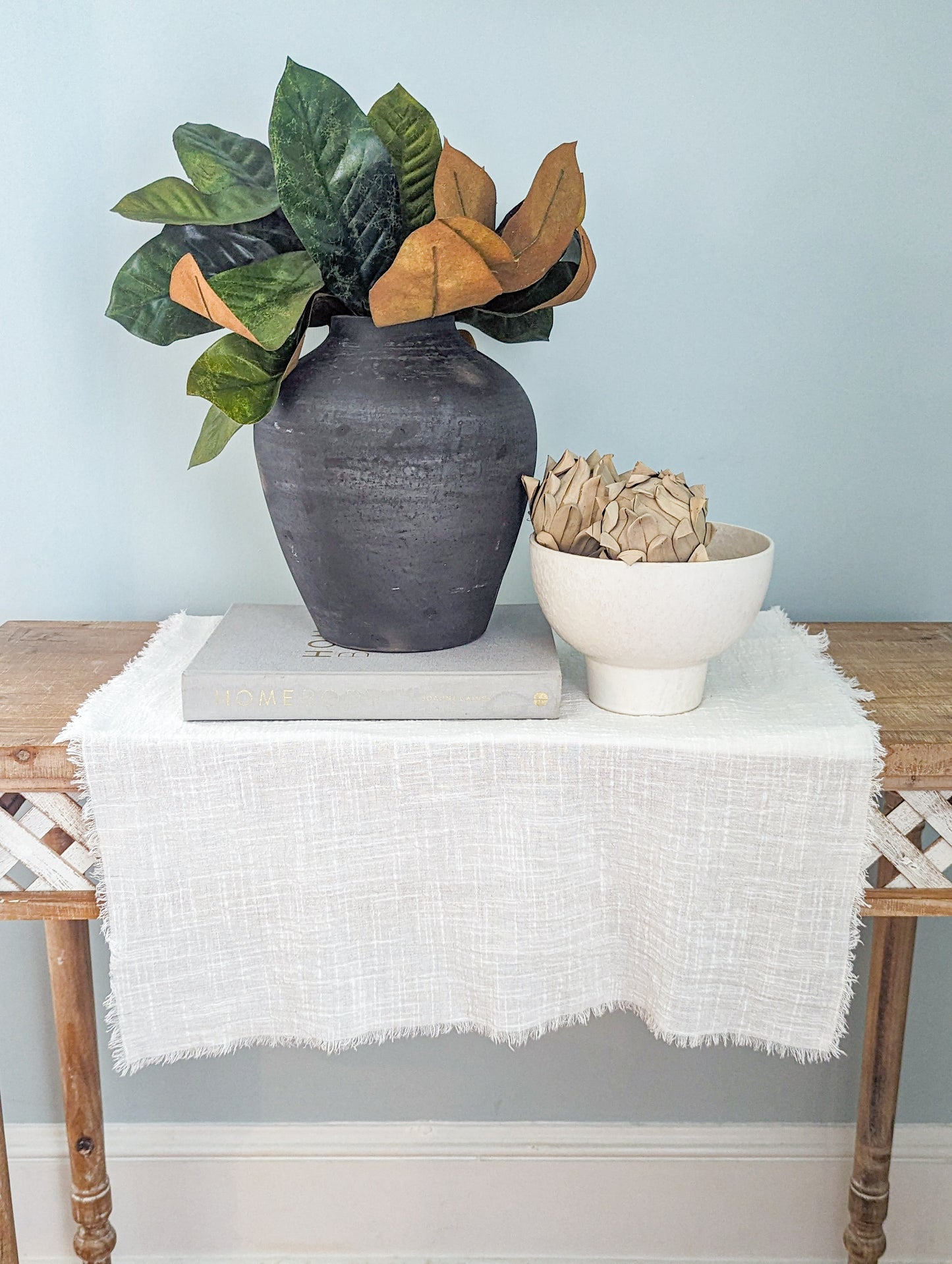 White Gauze Table Runner