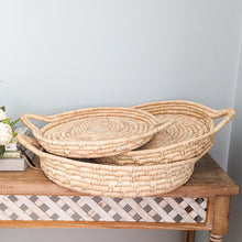 Load image into Gallery viewer, Grass &amp; Date Leaf Handle Basket
