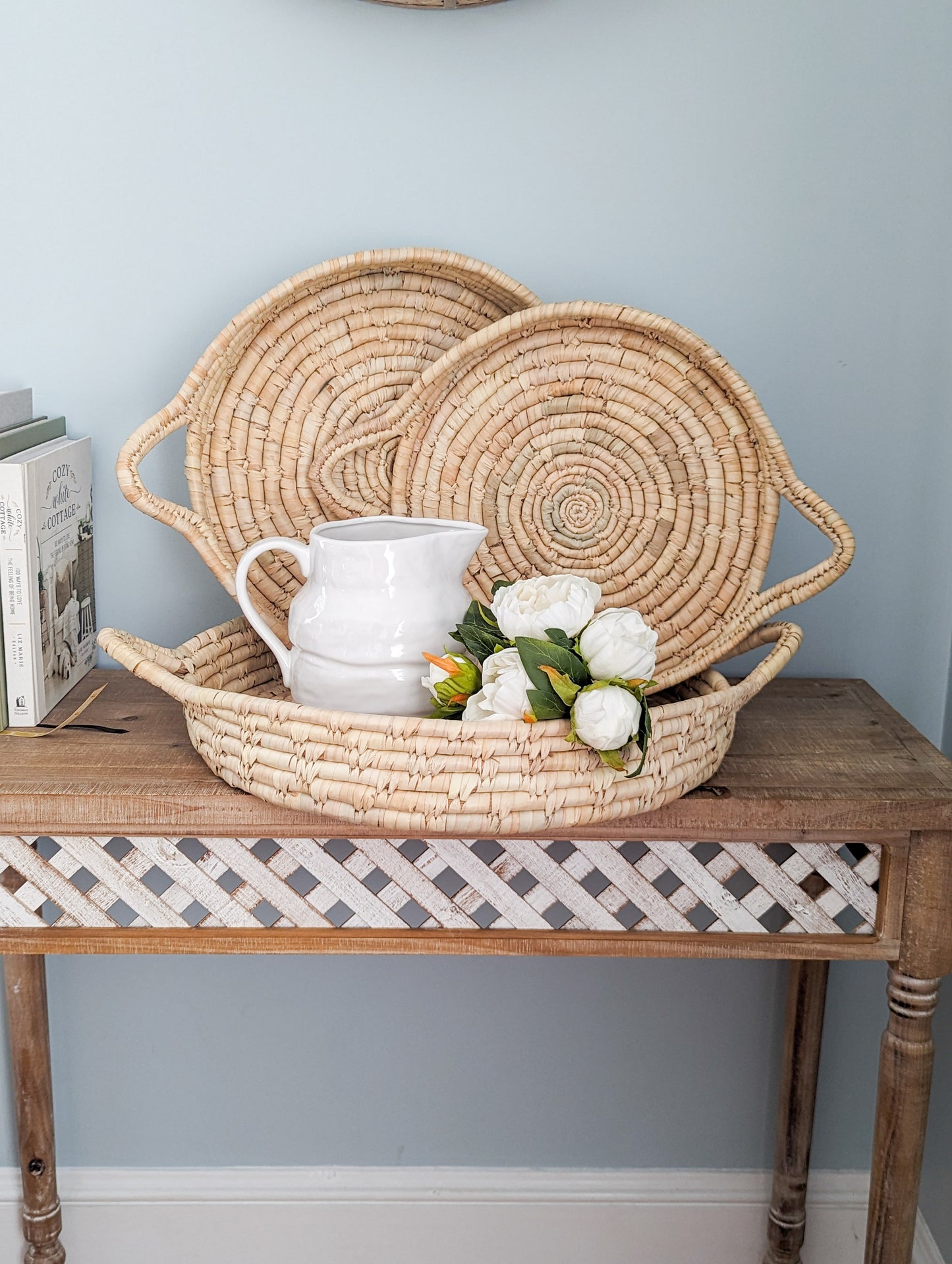 Grass & Date Leaf Handle Basket