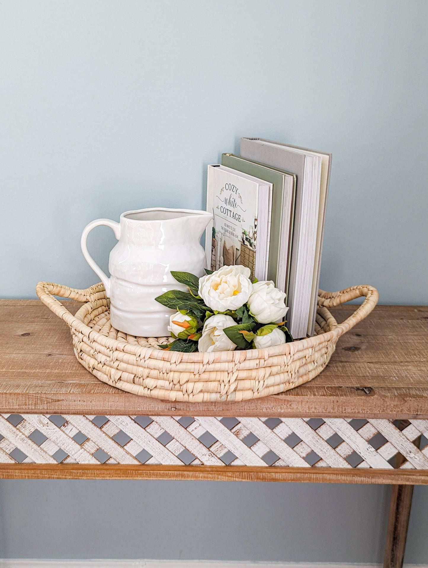 Grass & Date Leaf Handle Basket