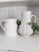 Load image into Gallery viewer, Fluted White Pitcher
