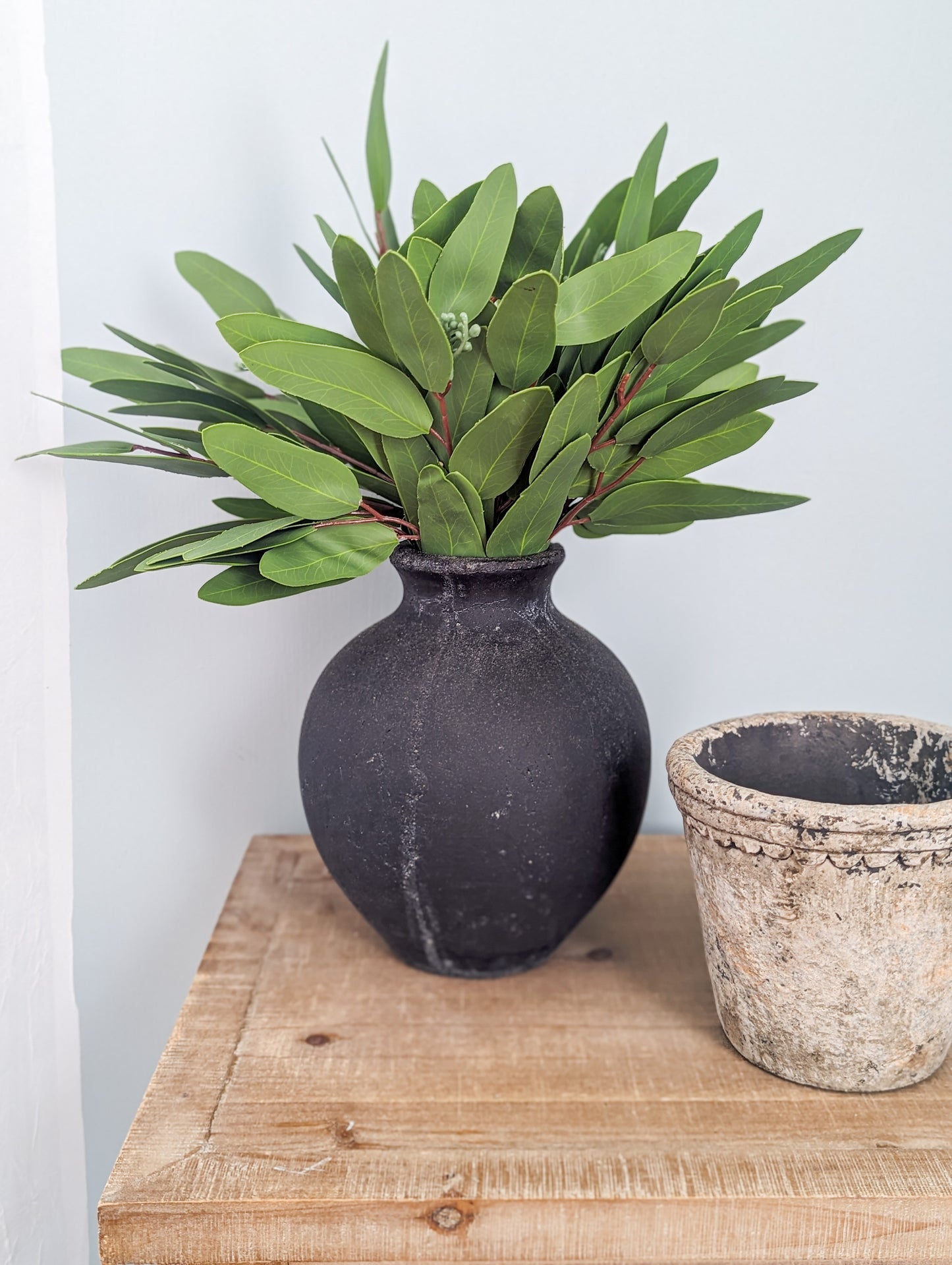 Black Crackled Vase