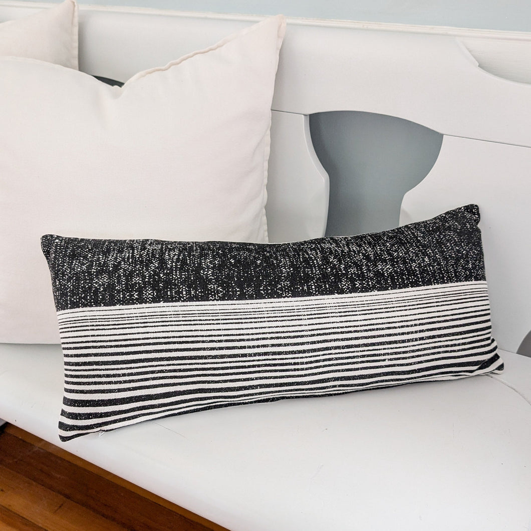 Black & White Striped Pillow