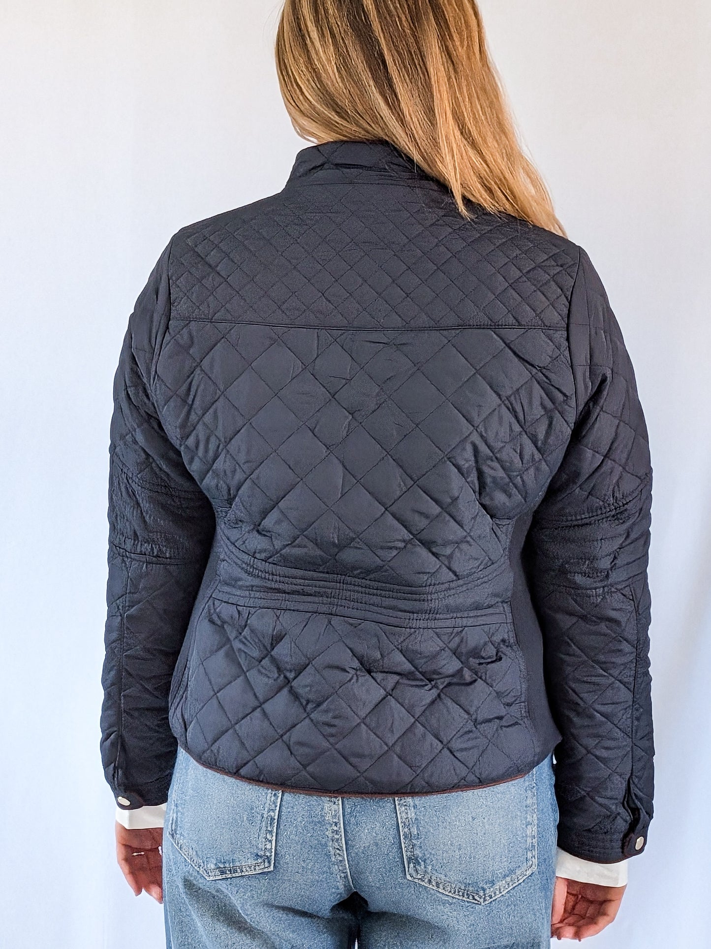 Navy Quilted Jacket