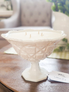 Vintage Vessel Candle - Milk Glass