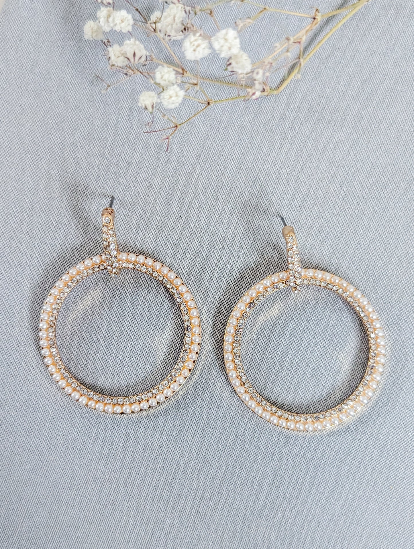 Diamond & Pearl Hoops