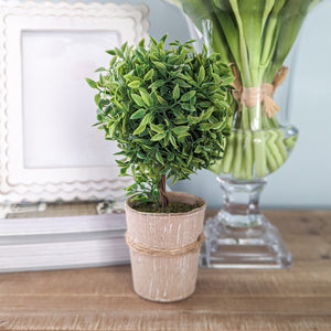 Faux Boxwood Topiary