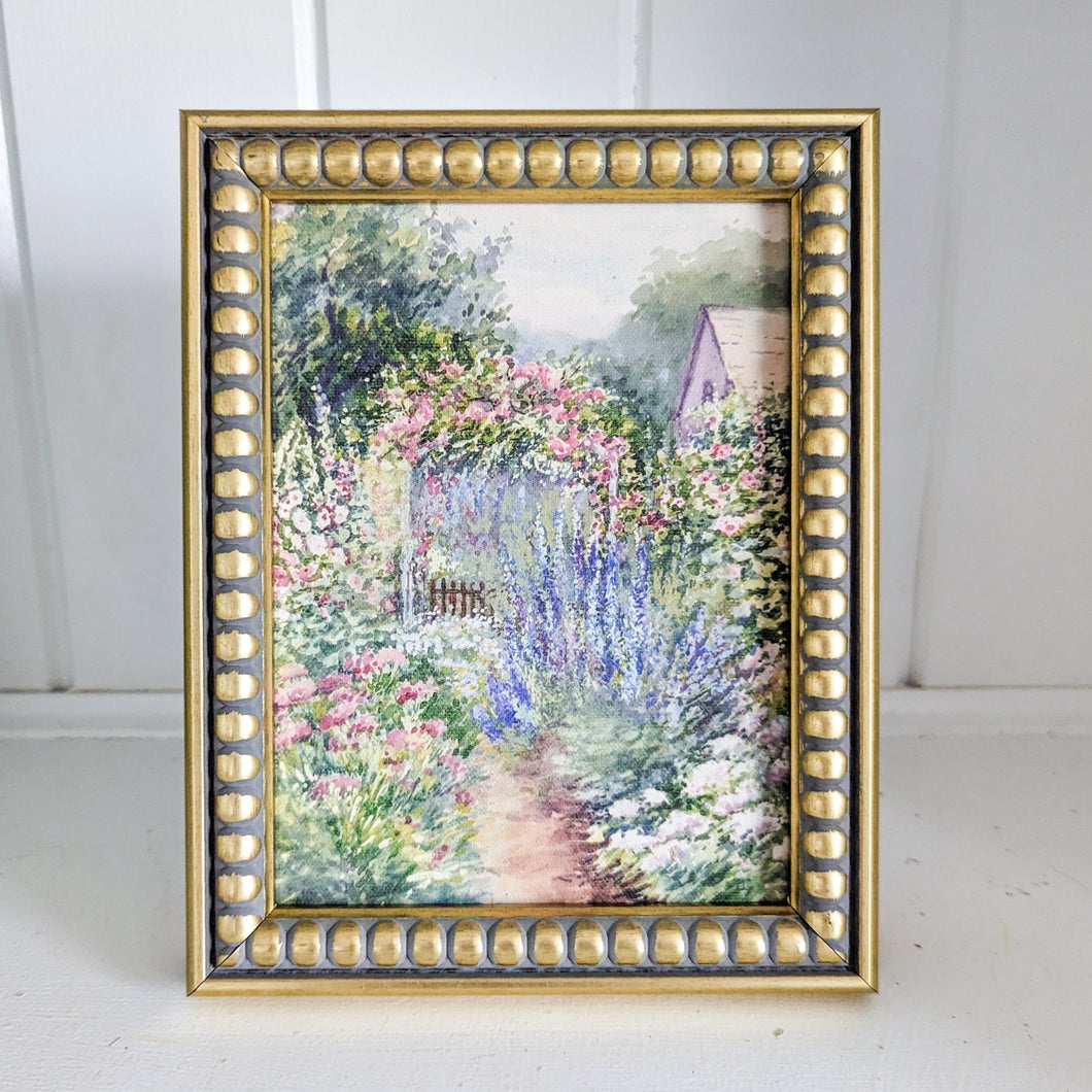 Framed Watercolor French Garden