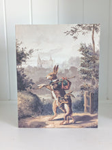 Load image into Gallery viewer, Vintage Traveling Rabbits Artisan Board
