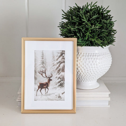 Deer Vintage Print