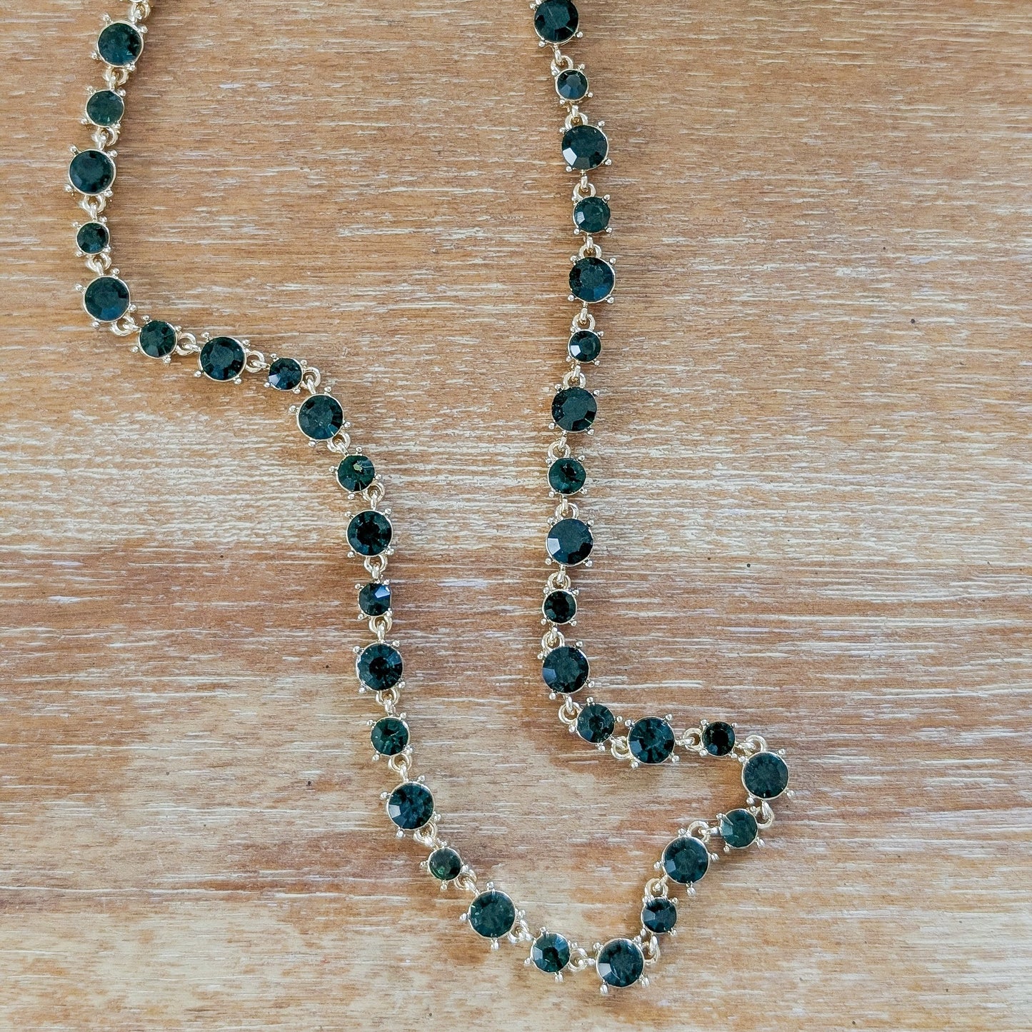 Faux Emerald Necklace