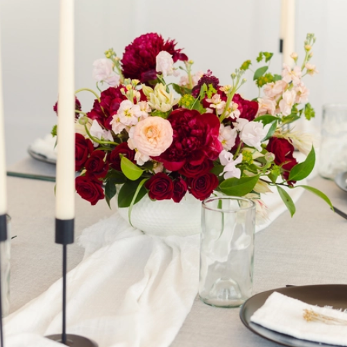 White Gauze Table Runner