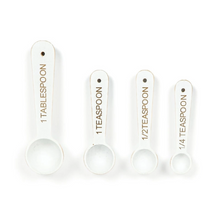 Load image into Gallery viewer, White Wood Measuring Spoon Set
