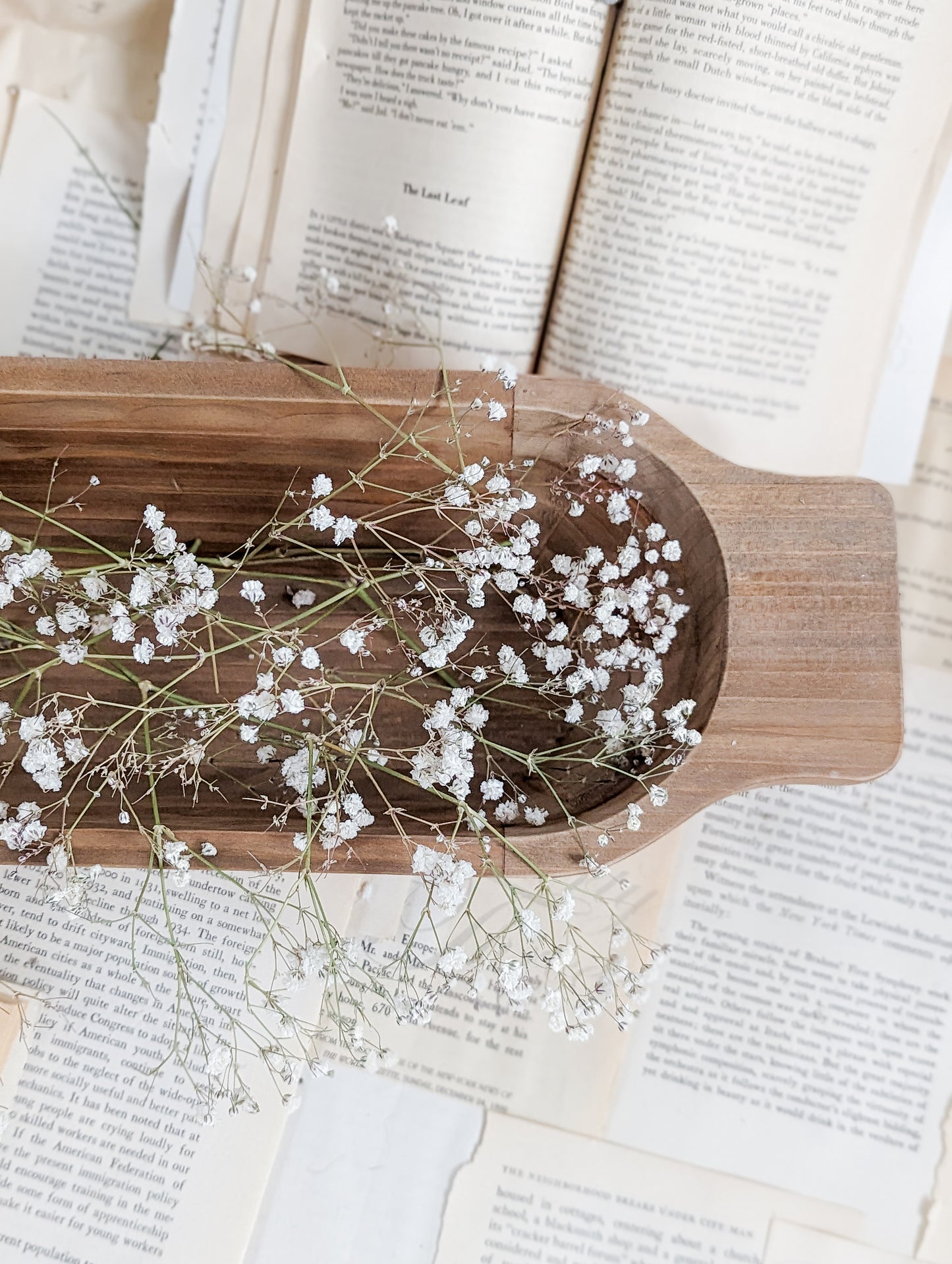 Natural Wood Dough Bowl