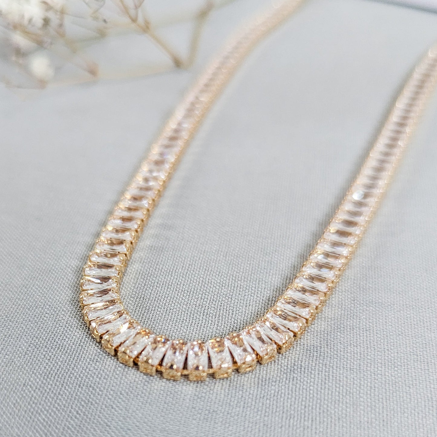 Faux Diamond Necklace