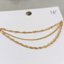 Load image into Gallery viewer, Brass Tri Necklace
