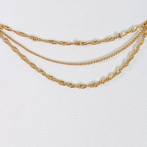 Brass Tri Necklace