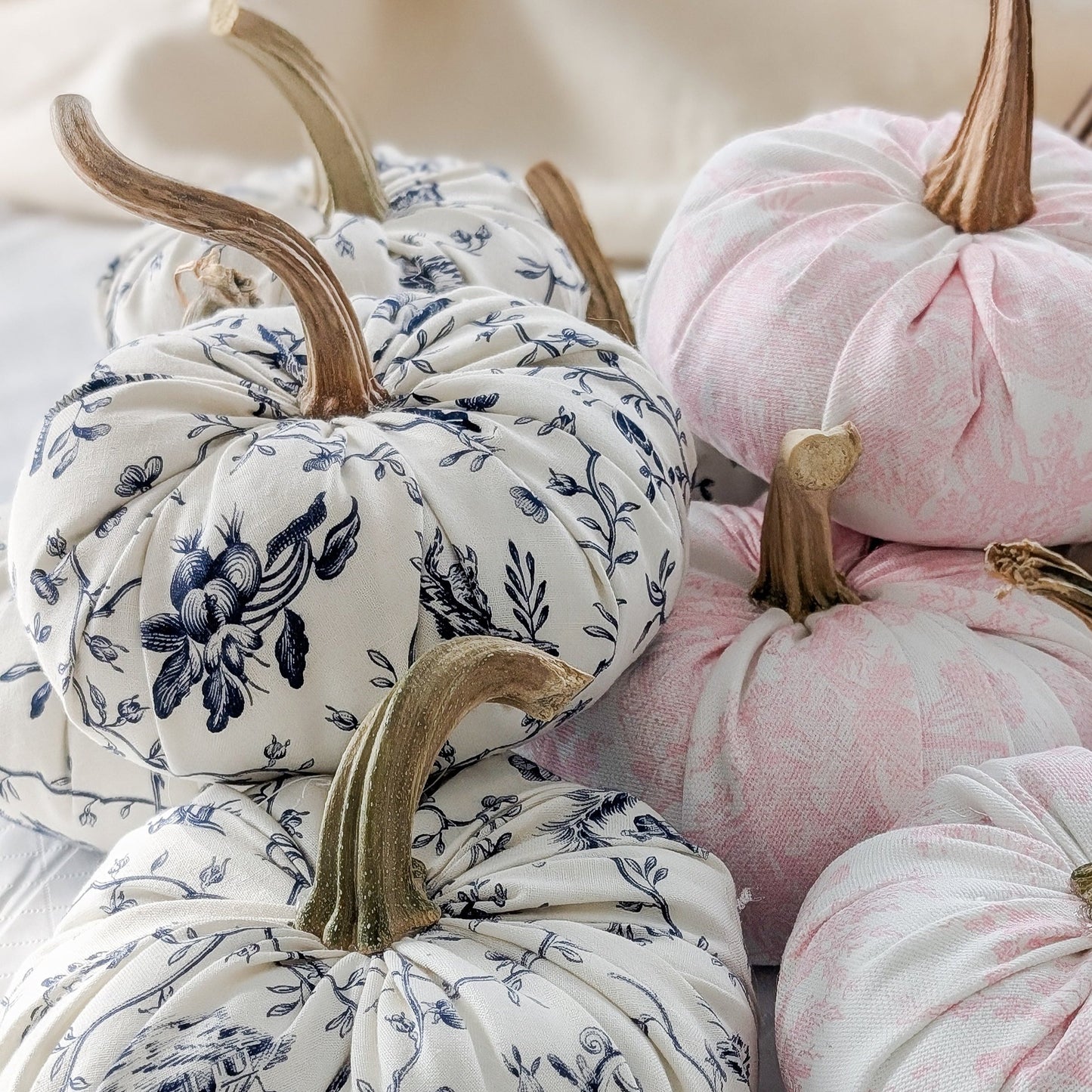 Vintage French Fabric Pumpkin