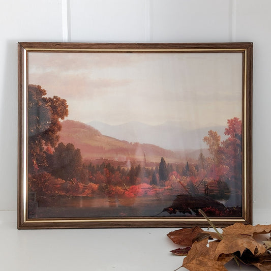 Autumn Landscape in Vintage Frame