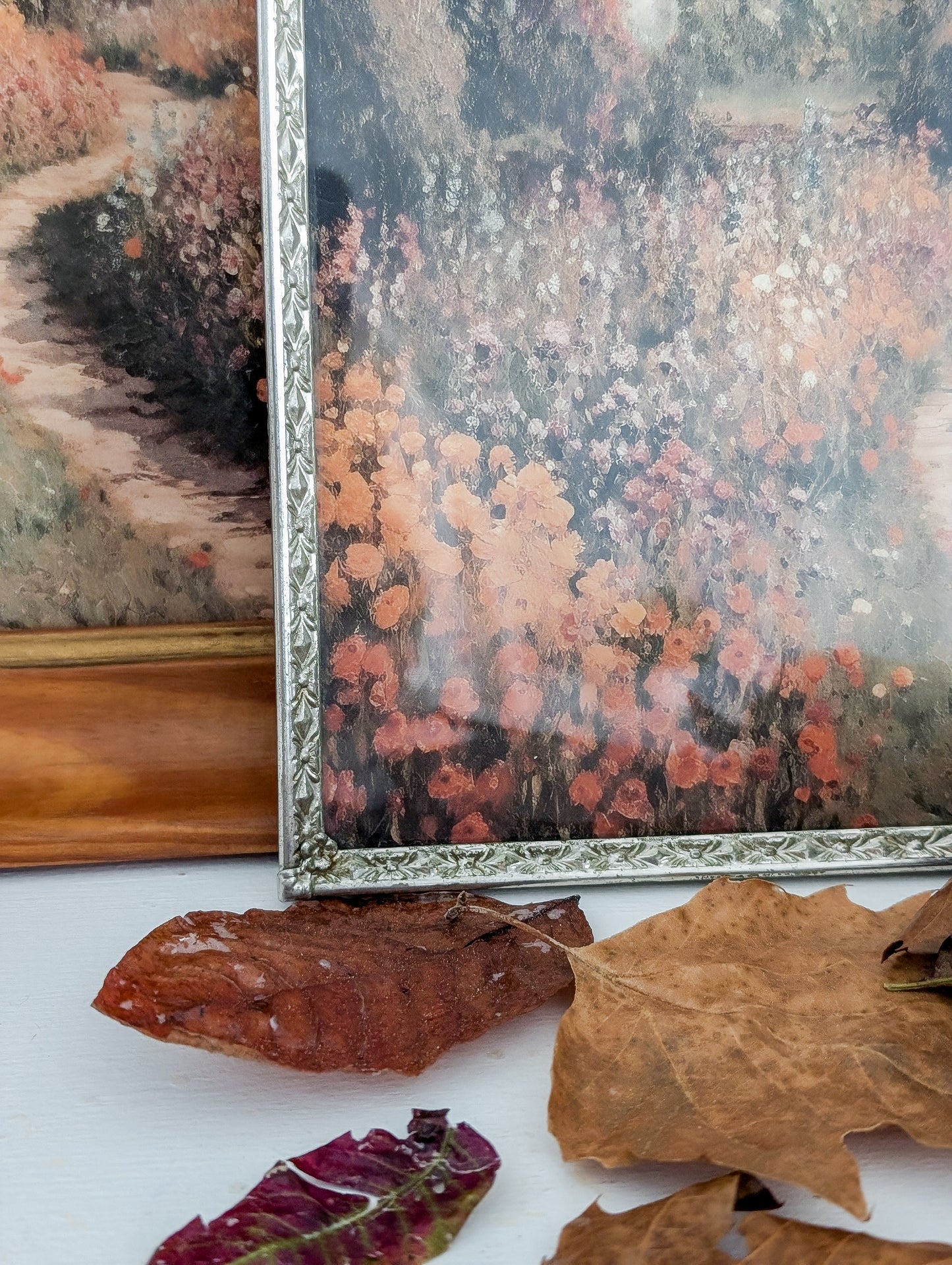 Autumn Cottage in Vintage Frame