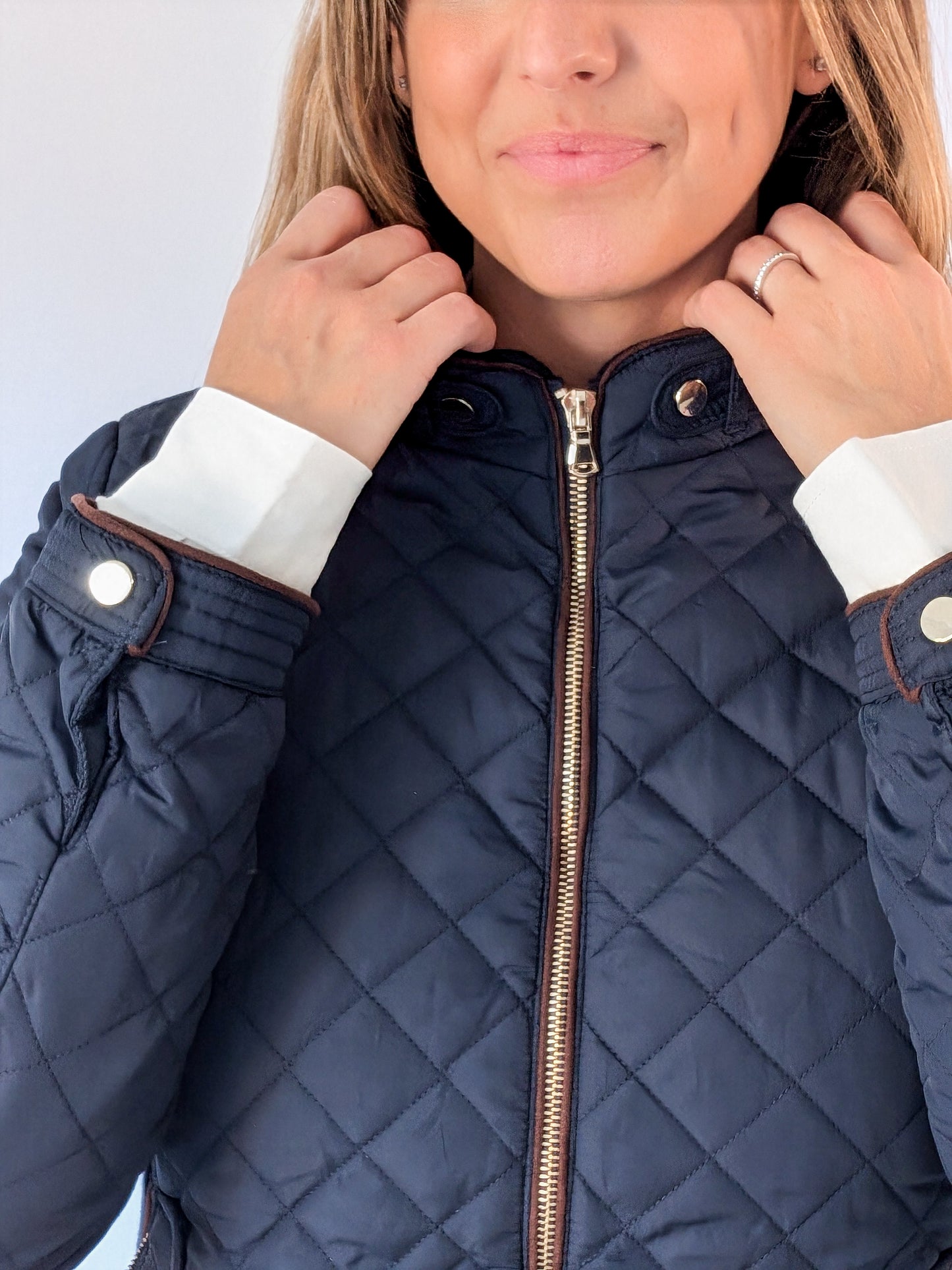 Navy Quilted Jacket