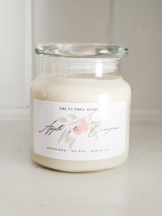 Apple & Evergreens Soy Candle