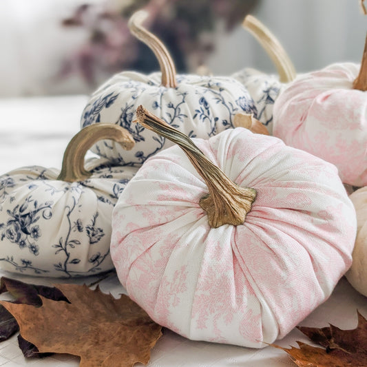 Toile Pink & White Pumpkin