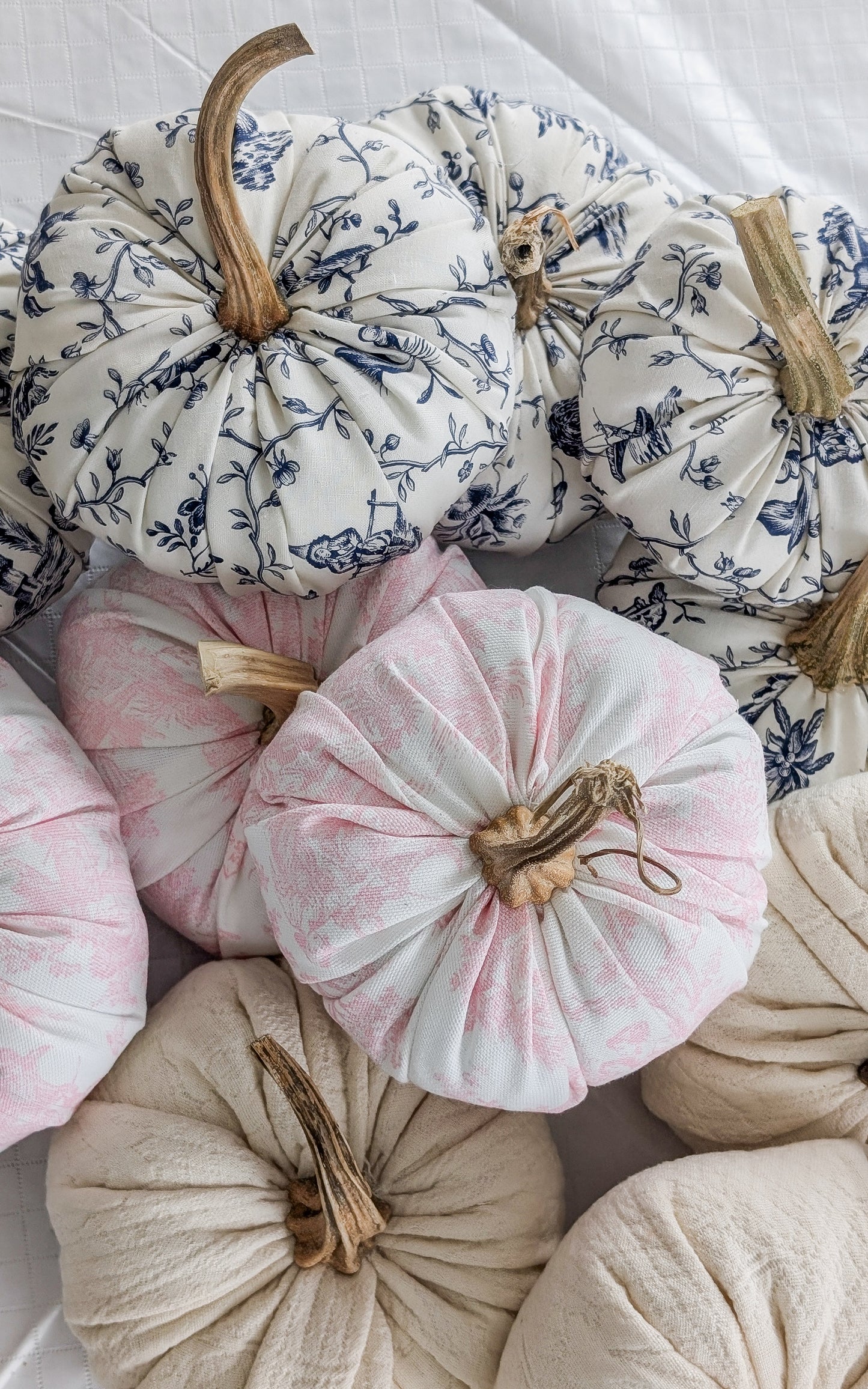 Toile Pink & White Pumpkin