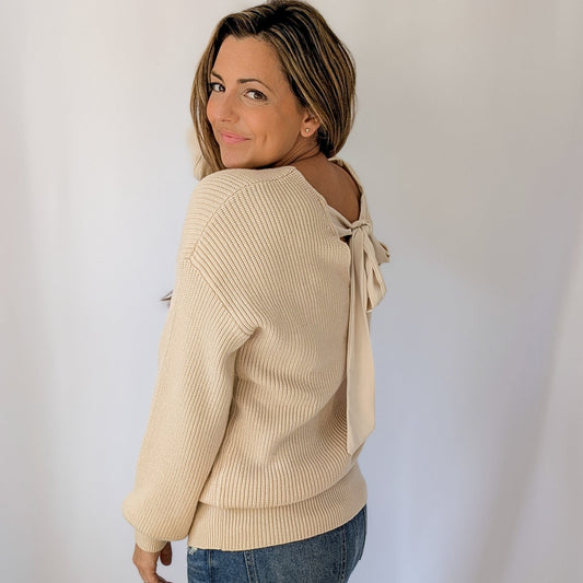 Luxury Bow Back Sweater