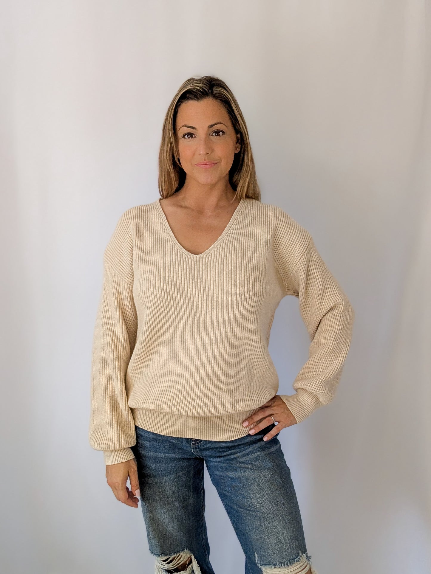 Luxury Bow Back Sweater