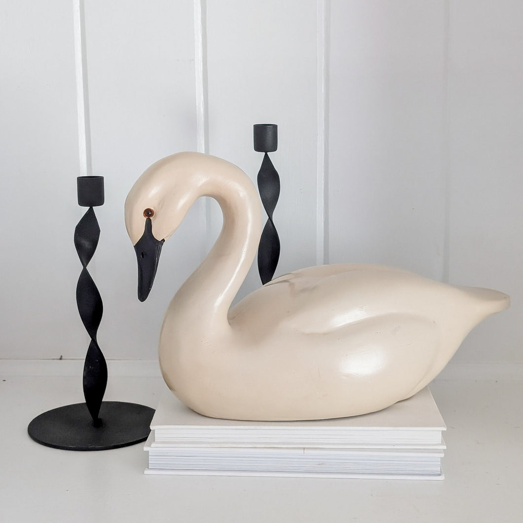 Vintage Wood Swan