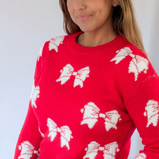 Red Bow Sweater