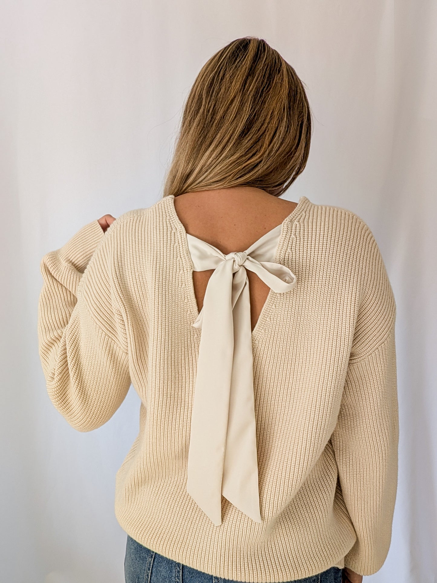 Luxury Bow Back Sweater