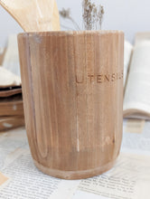 Load image into Gallery viewer, Natural Wood Utensil Holder
