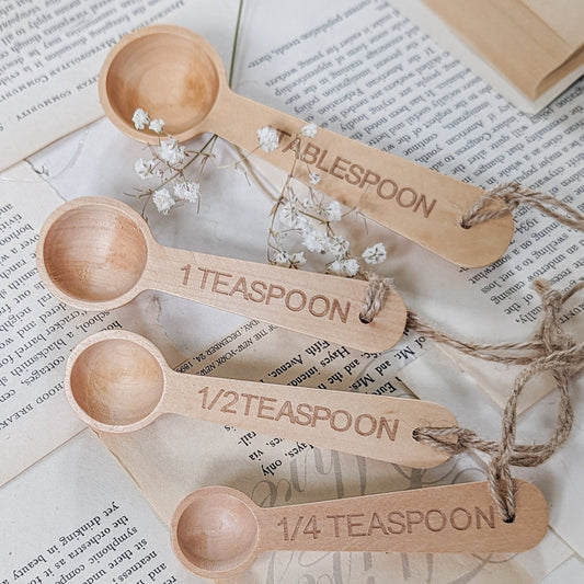 Wood Measuring Spoon Set